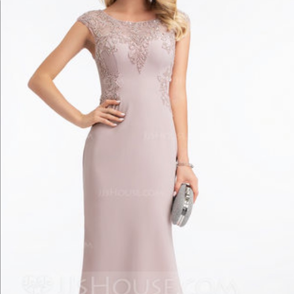 Floor-Length Stretch Evening Dress Beading Sequins